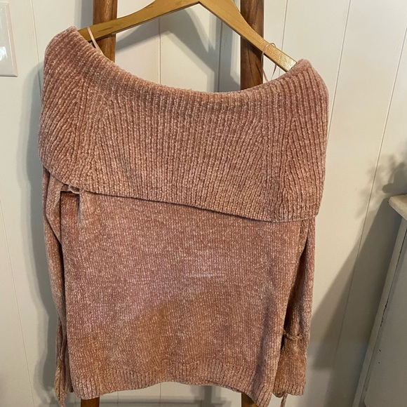 LC Lauren Conrad Off-Shoulder Sweater - Dusty Rose - Picture 5 of 5